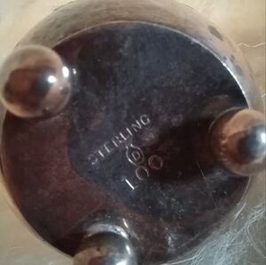 Sterling, potbelly shaker.